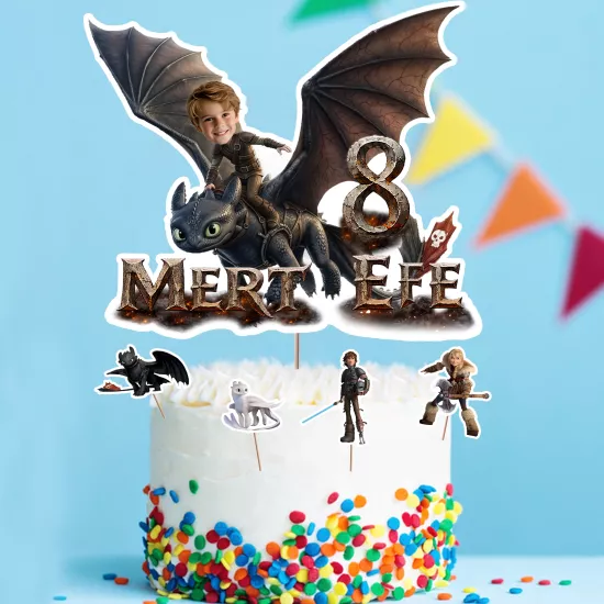 Kişiye Özel How to Train Your Dragon İsimli Pasta