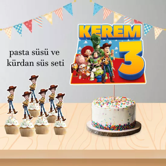 Kişiye Özel ToyStory Sheriff Woody Temalı Pano ve