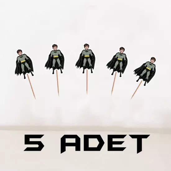 Kişiye Özel Batman Temalı Pano ve Pasta Süsü Seti