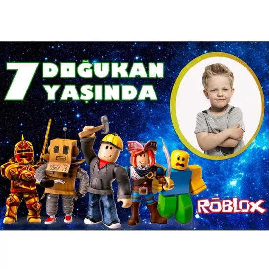 Kişiye Özel Roblox Doğum Günü Afişi - 4 Boy