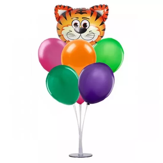 Ayaklı Balon Standı - Kaplan Folyo Balonlu