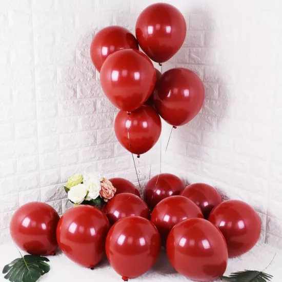 Kırmızı Krom Balon - 5 Adet