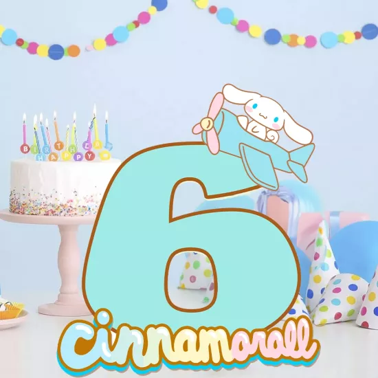 Sanrio Cinnamoroll Temalı 6 Rakam Dekoratif Pano