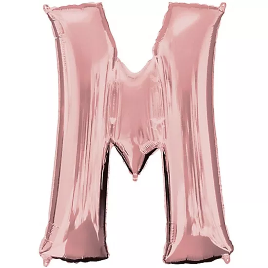 M Harfi Rose Gold Folyo Balon 1 Metre