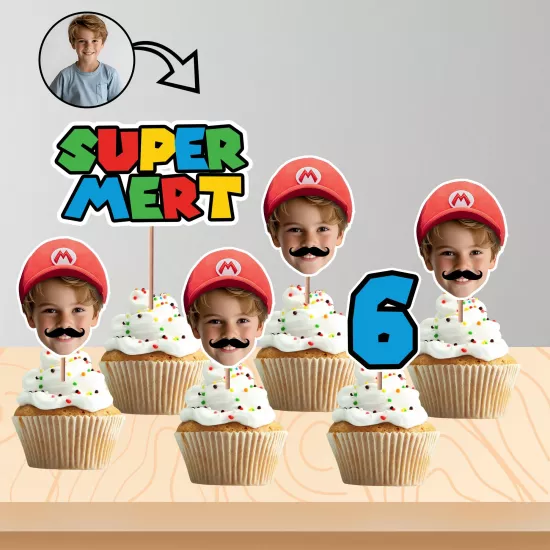 Kişiye Özel Super Mario Kafa Kürdan 8’li Set