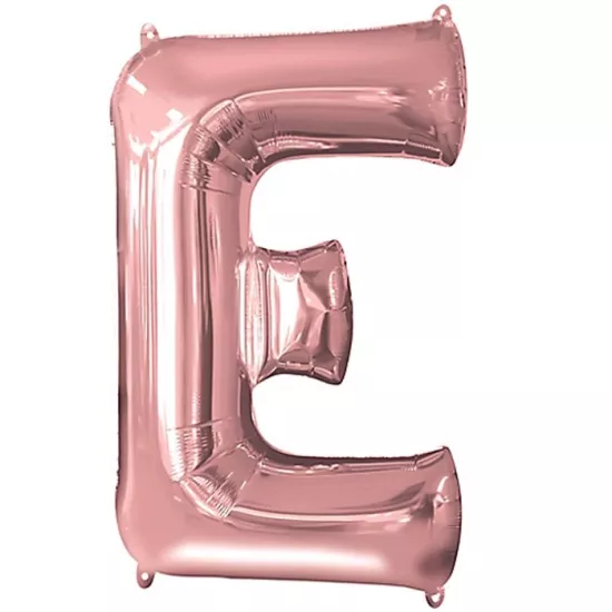 E Harfi Rose Gold Folyo Balon 1 Metre