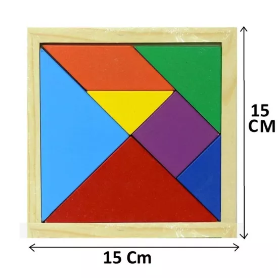 Büyük Boy Ahşap Tangram - 15 cm