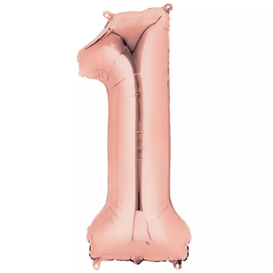 1 Rakam Rose Gold Folyo Balon