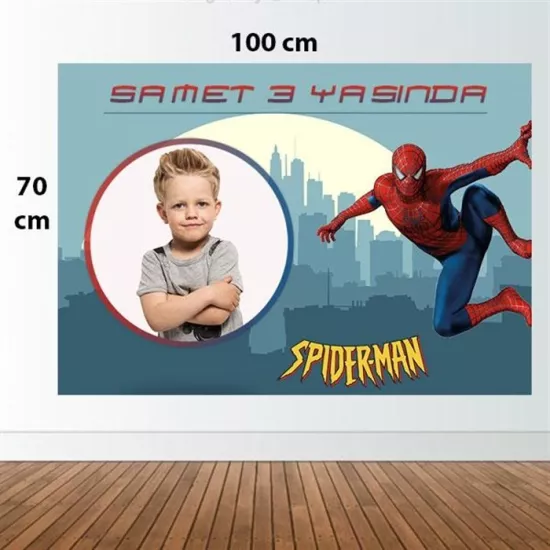 Kişiye Özel Spiderman Doğum Günü Afişi - 4 Boy