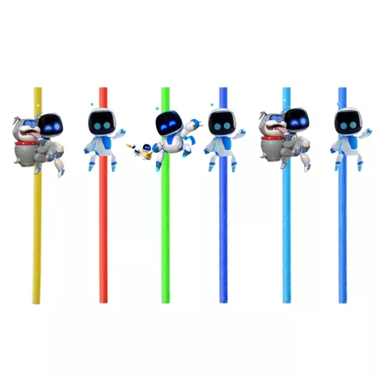 Astro Bot Temalı 6’lı Plastik Pipet