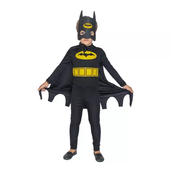 Batman Temalı Pelerinli Maskeli Kostüm