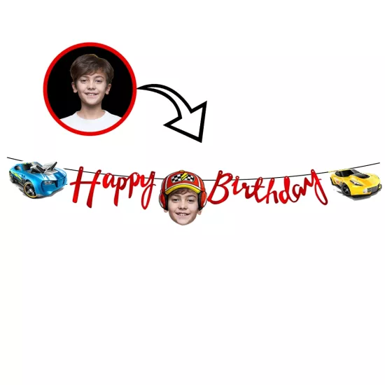 Kişiye Özel Hot Wheels Temalı Happy Birthday Afiş
