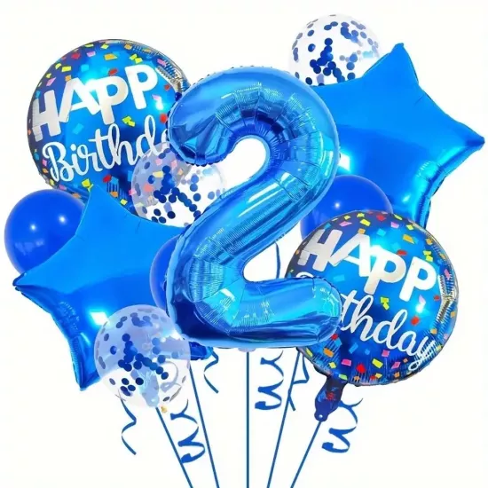 2 Yaş Mavi Balon Seti