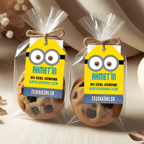 Minions Temalı Kişiye Özel Teşekkür Kartı 8’li