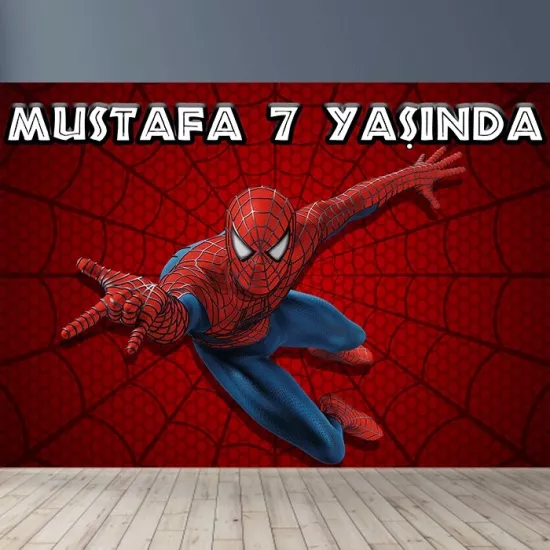 Kişiye Özel Spiderman Doğum Günü Afişi - 4 Boy Seçenekli