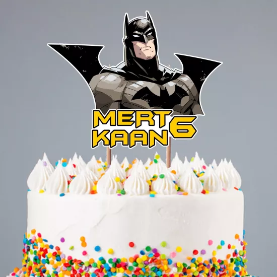 Kişiye Özel Batman Temalı Pasta Süsü Seti