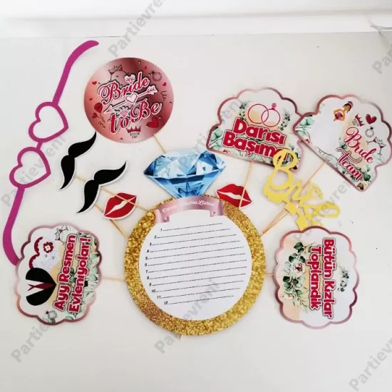 Bride to Be Konuşma Balon Seti - 12 Adet