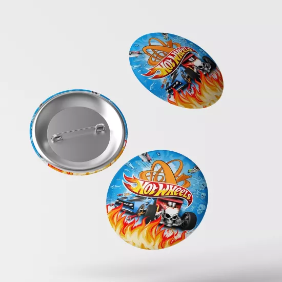 Hot Wheels Temalı İğneli Rozet 1 Adet