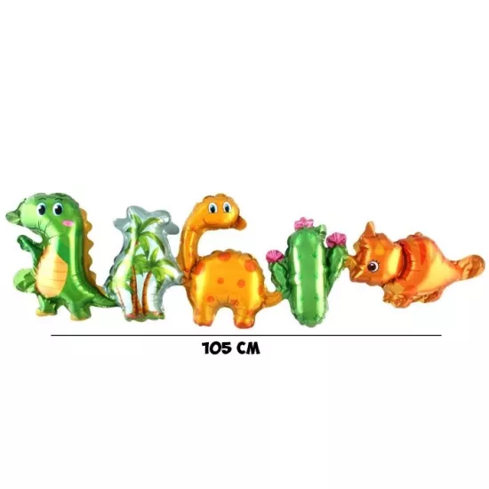 Dinozor Temalı Birleşik Folyo Balon Set