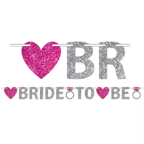 Bride to Be Kalpli Gümüş Banner Set