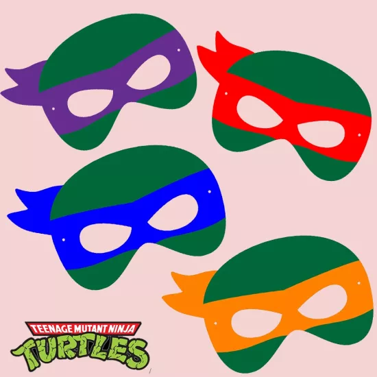 Ninja Turtles Temalı 4’lü Kağıt Maske