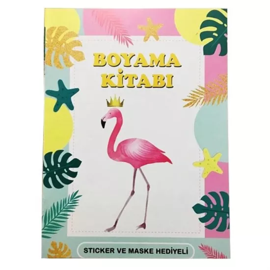 Flamingo Boyama Kitabı (Çıkartma+Maskeli)