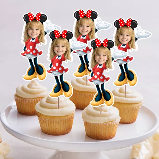 Kişiye Özel Minnie Mouse Kafa Kürdan 8’li Set