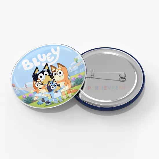 Bluey Temalı İğneli Rozet 1 Adet