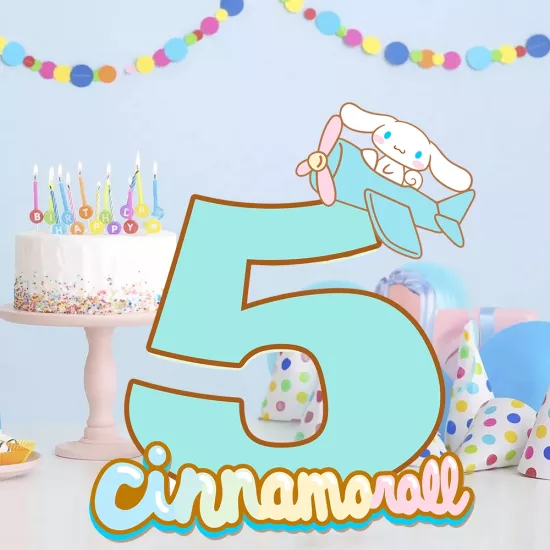 Sanrio Cinnamoroll Temalı 5 Rakam Dekoratif Pano