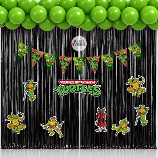 Ninja Turtles Temalı Arka Fon Süsleme Seti