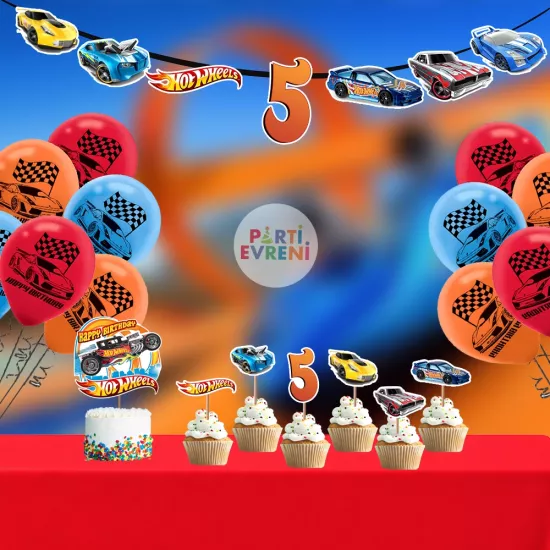 Hot Wheels Doğum Günü Seti | Yaş Seçenekli Afiş
