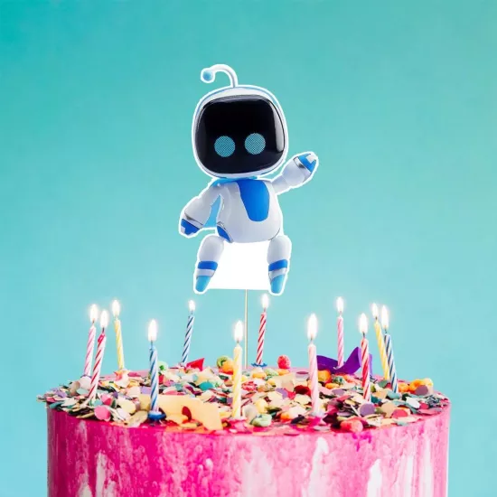 Astro Bot Temalı Çubuk Pasta Süsü