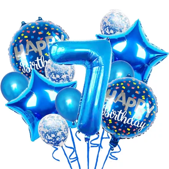 7 Yaş Mavi Balon Seti