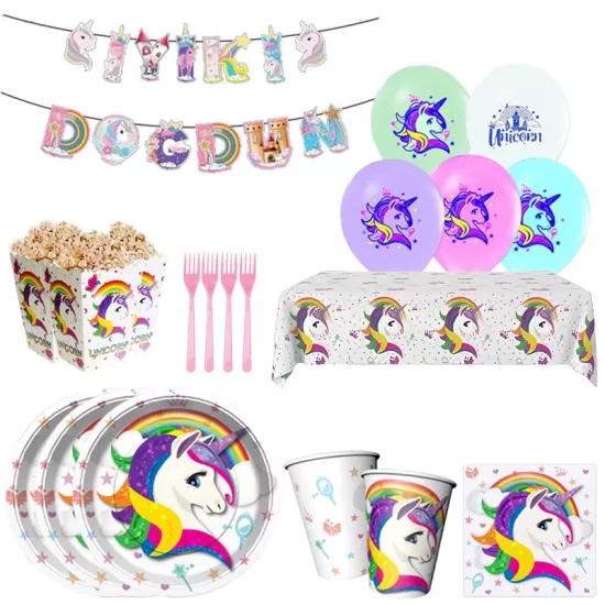 Unicorn Doğum Günü Seti 24 Kişilik