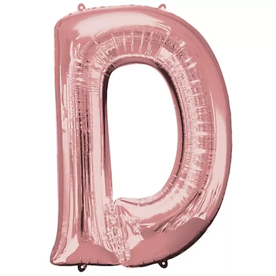 D Harfi Rose Gold Folyo Balon 1 Metre