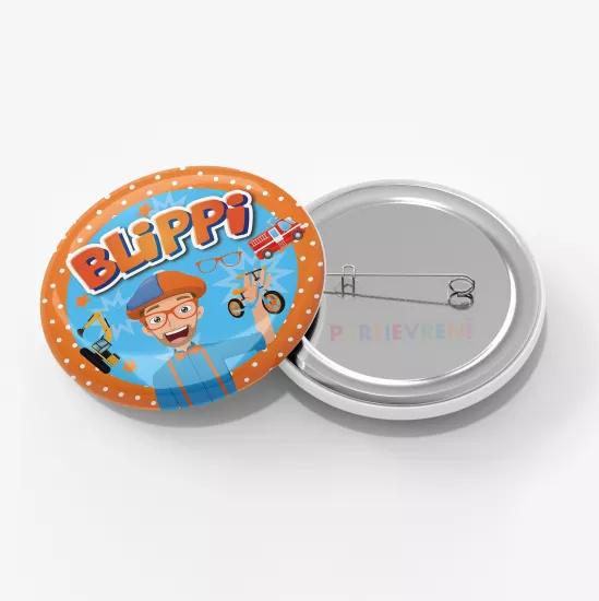 Blippi Temalı İğneli Rozet 1 Adet