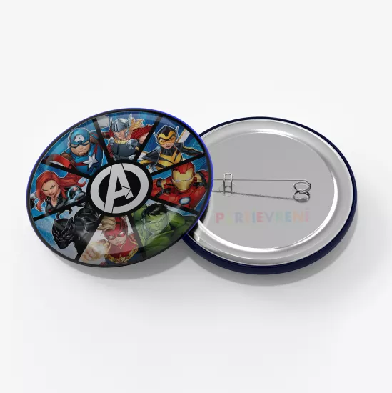 Avengers Temalı İğneli Rozet 1 Adet