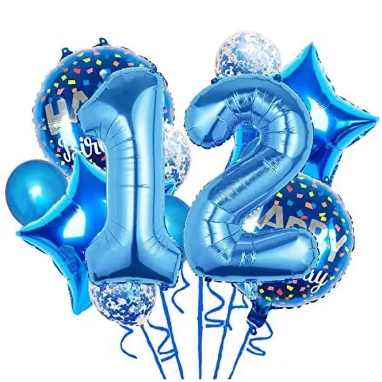 12 Yaş Mavi Balon Seti