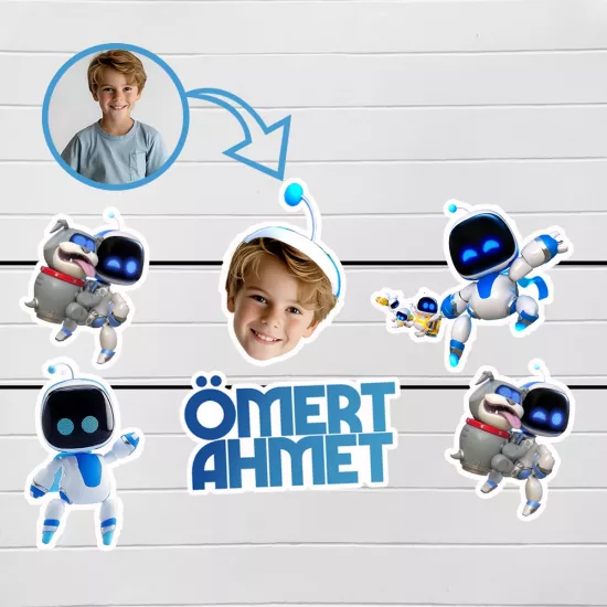 Kişiye Özel İsimli Astrobot Temalı Afiş Banner