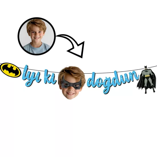 Kişiye Özel Batman Temalı Happy Birthday Afiş