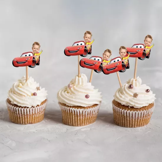 Disney Cars Mcqueen Kişiye Özel Kafa Kürdan 8’li