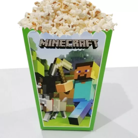 Minecraft Parti Malzemeleri Mısır Popcorn Kutusu