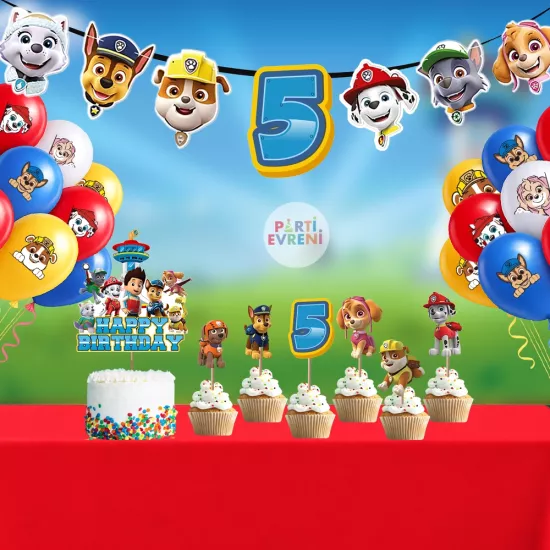Paw Patrol Doğum Günü Seti | Yaş Seçenekli Afiş