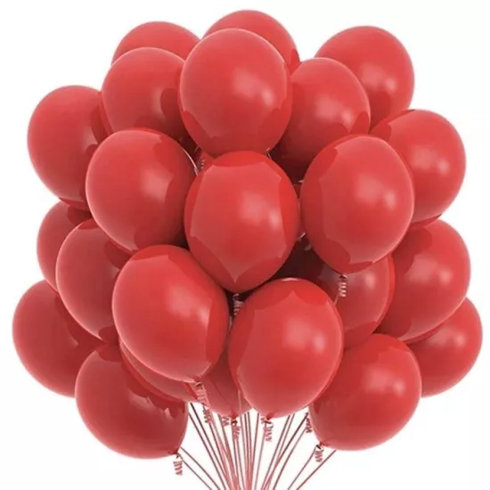 Kırmızı Baskısız Lateks Balon - 100 Adet