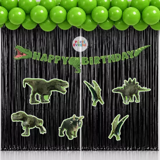 Dinozor Temalı Arka Fon Süsleme Seti