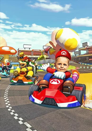 Super Mario Kart Temalı Kişiye Özel Poster