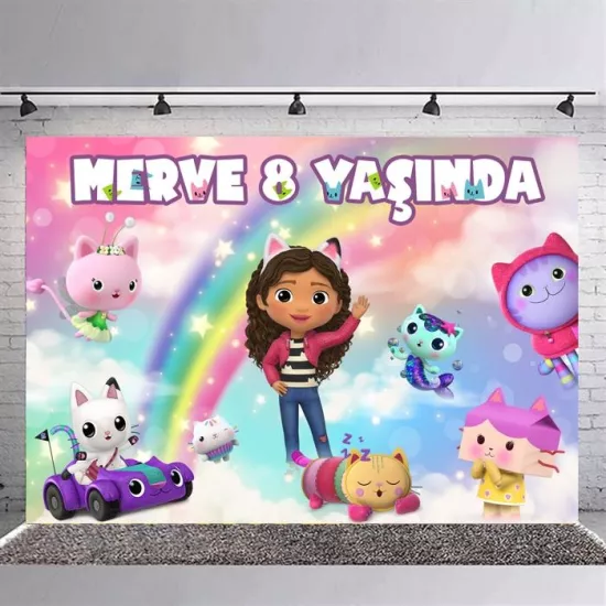 Kişiye Özel Gabby’s Dallhouse Doğum Günü Afişi