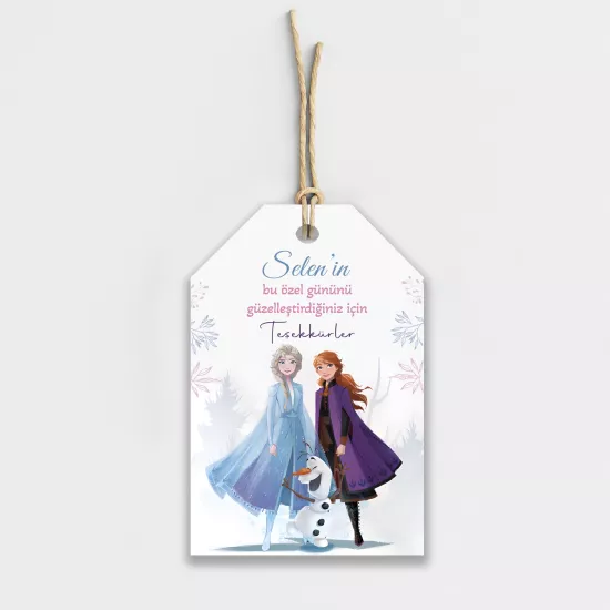 Frozen Kişiye Özel Teşekkür Kartı 8’li