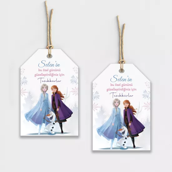 Frozen Kişiye Özel Teşekkür Kartı 8’li