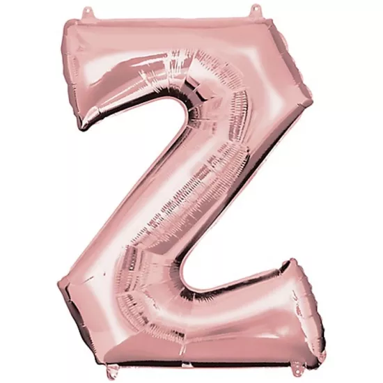 Z Harfi Rose Gold Folyo Balon 1 Metre